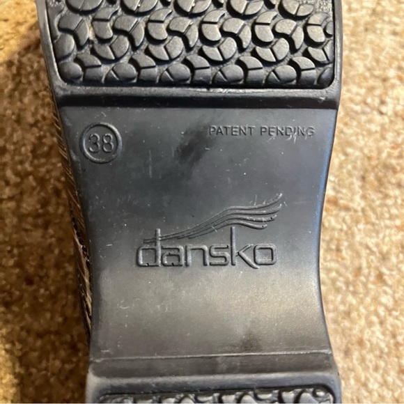 Dansko Pro XP Clogs Leather Stripped Grey Comfort Shoe Professional Nursing 7.5 - Picture 9 of 9